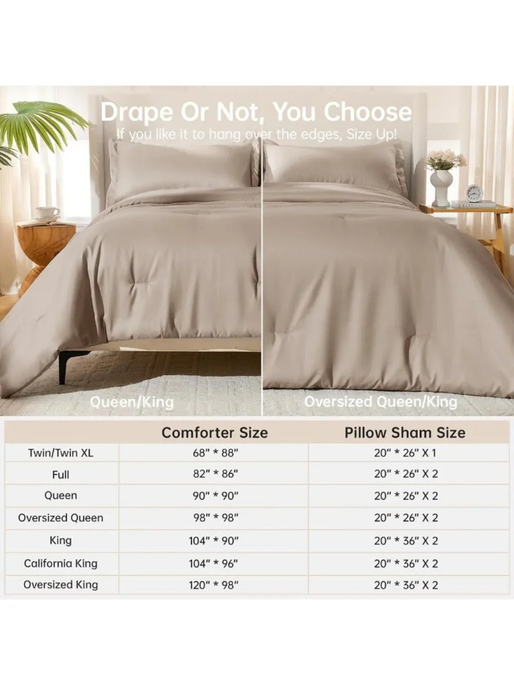 Queen Size Ultra Soft Down Alternative Comforter Set - 3 Piece Lightweight
